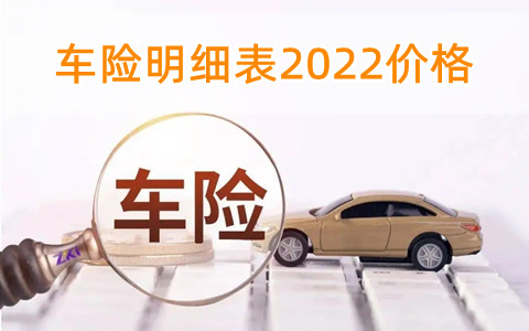 车险明细表2022价格，2022汽车保险费用明细