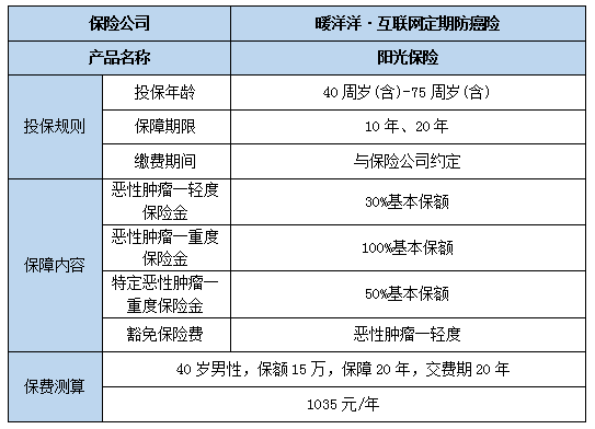 暖洋洋·互联网定期防癌险保什么?好不好?