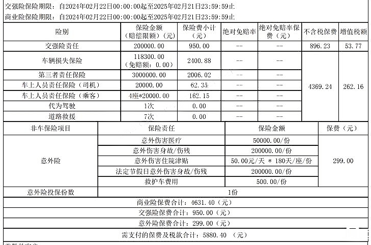 新能源车险计算器2024_一年多少钱_价格明细表